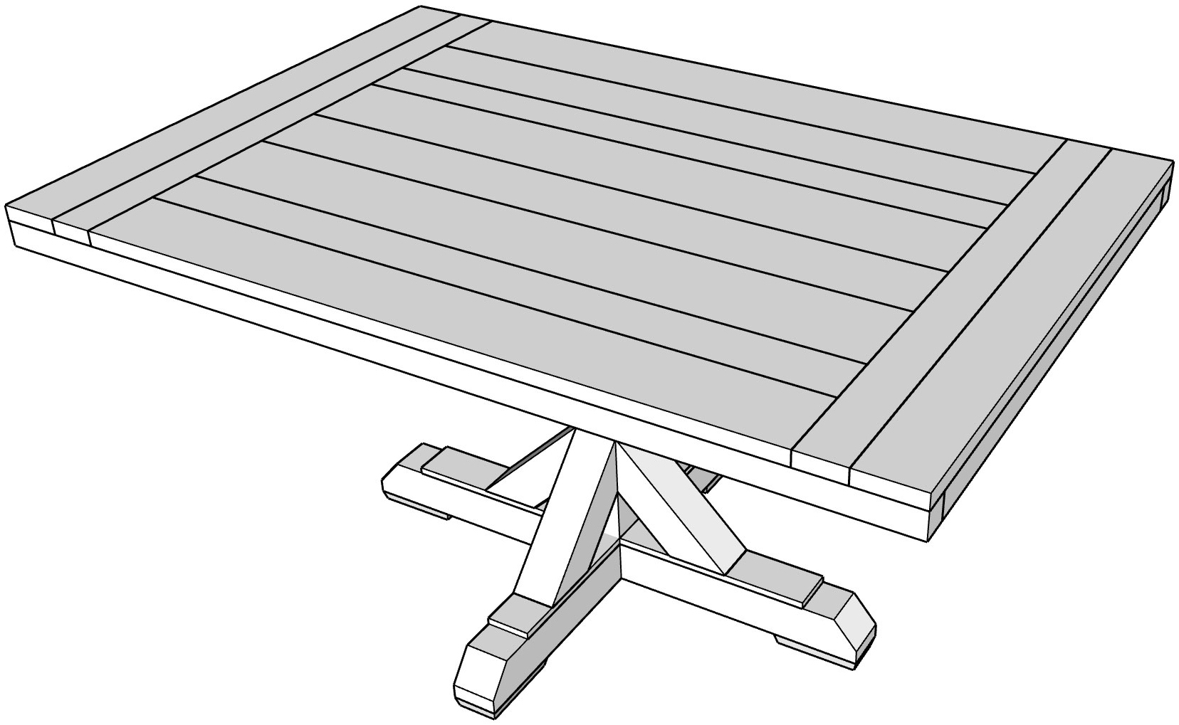 philomena rectangle farmhouse table top