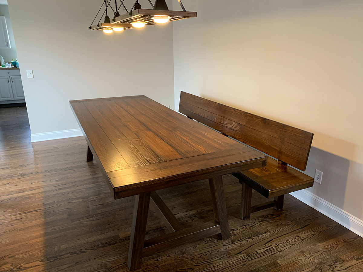 maahs custom farmhouse table for review