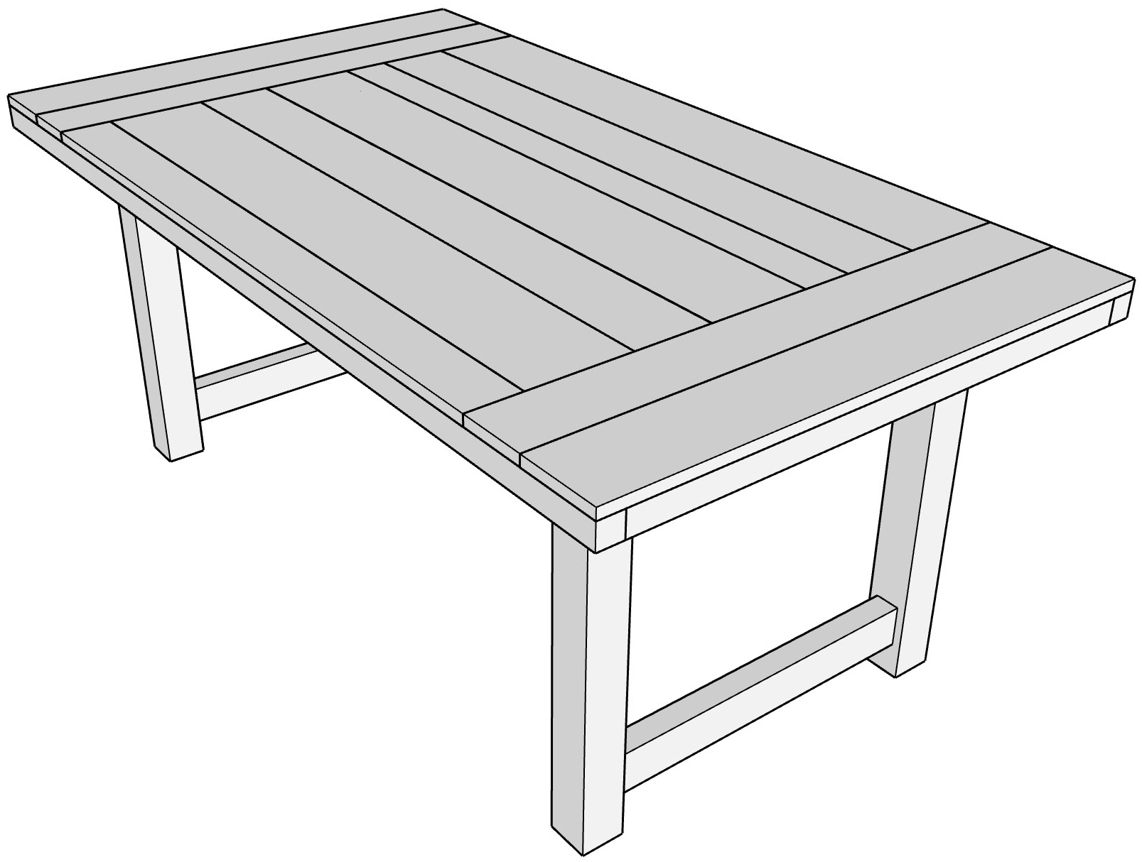 gemma rectangle farmhouse table top