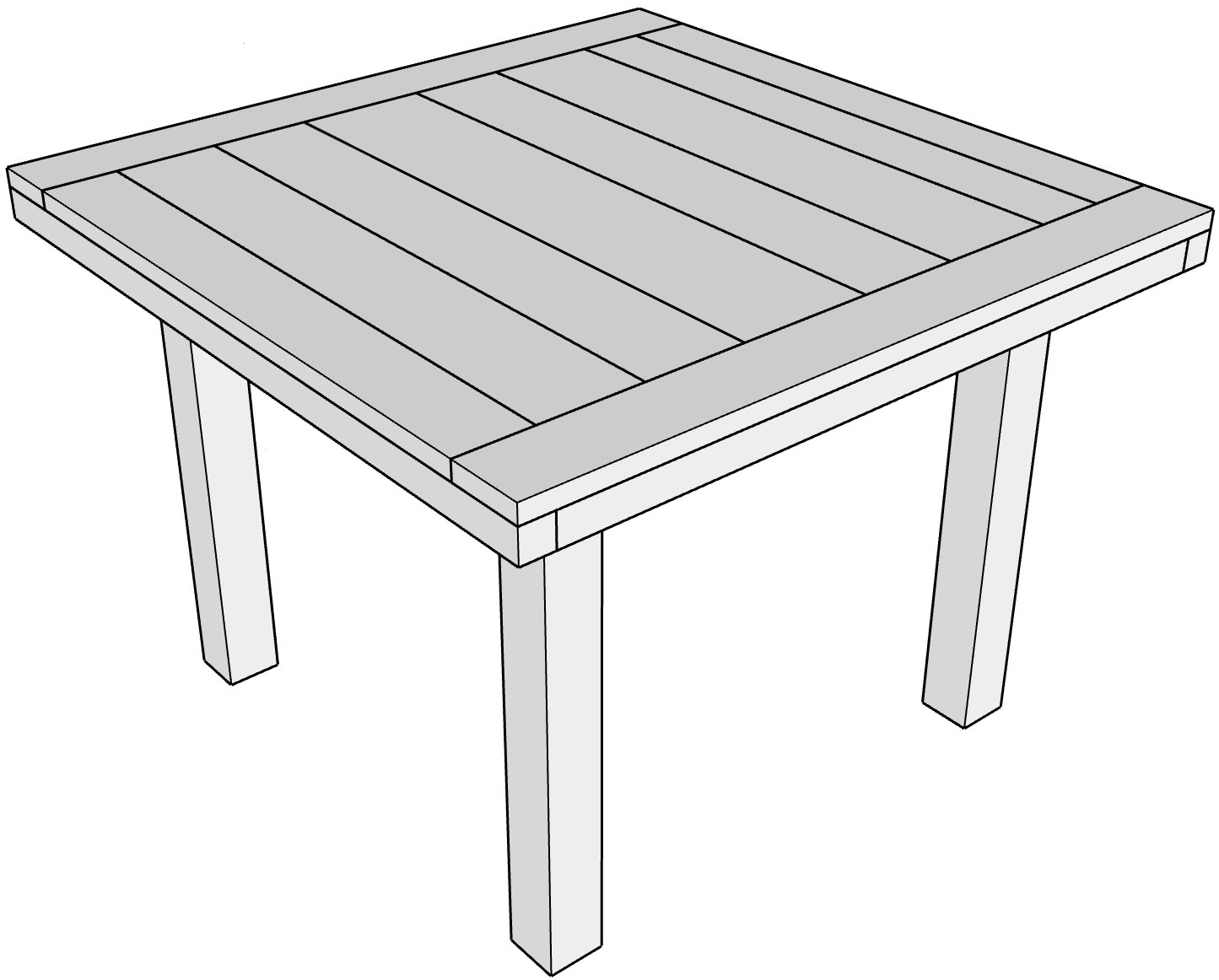 gemma square farmhouse table top