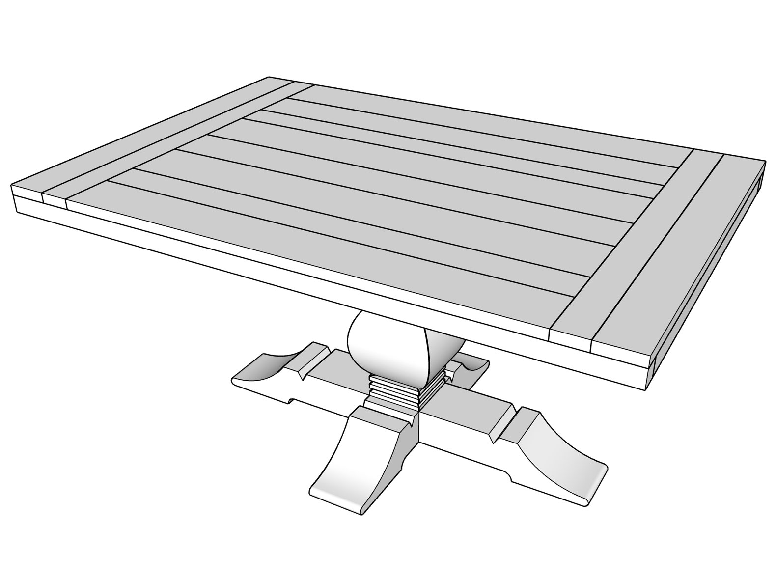 the frassati pedestal farmhouse table rectangle top